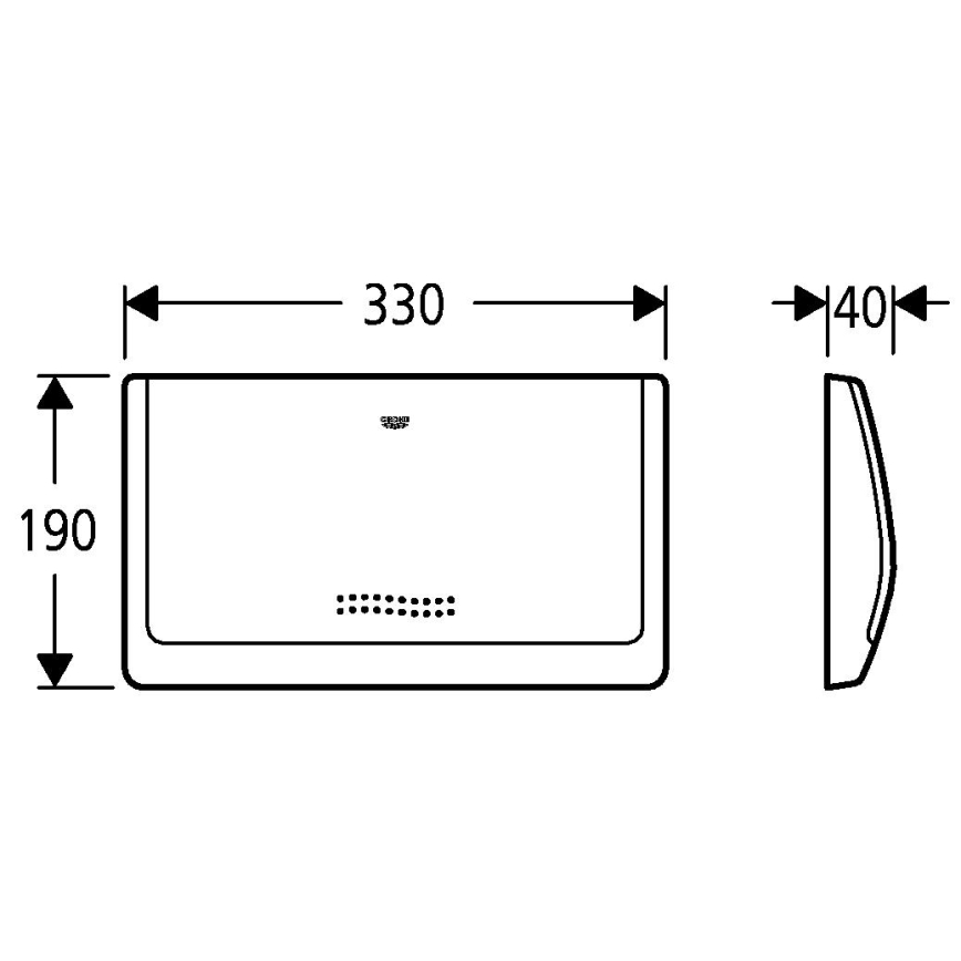 GROHE 37053SH0 - Бутон за промиване CLASSIC 330 × 190 мм бял