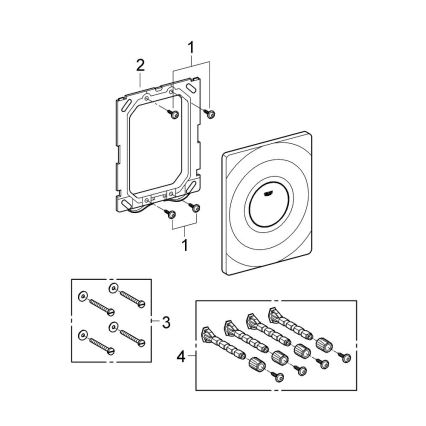 GROHE 37063SH0 - Бутон за управление SURF 156 × 197 мм бял