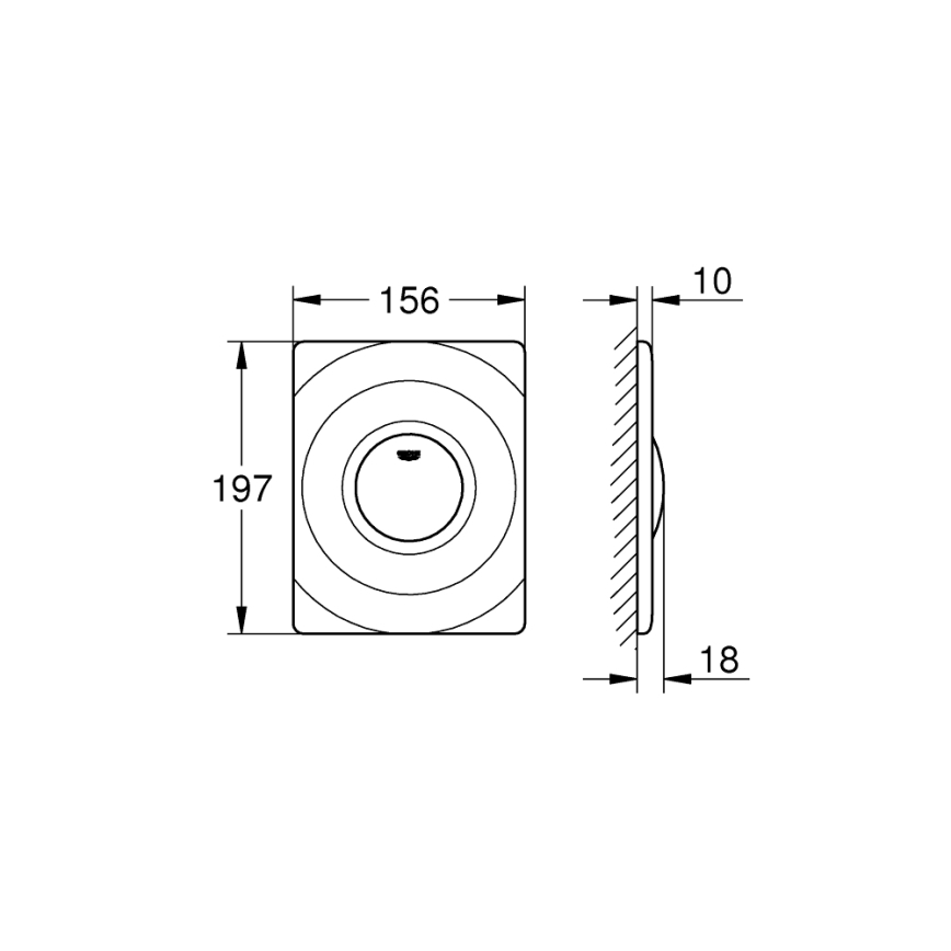 GROHE 37063SH0 - Бутон за управление SURF 156 × 197 мм бял