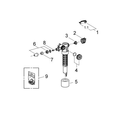 GROHE 37095000 - Вентил за пълнене 38” лъскав хром