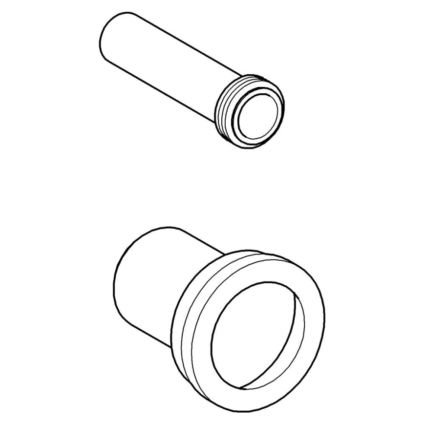 GROHE 37311K00 - Комплект за подаване и отвеждане за тоалетна, 150 mm, черен