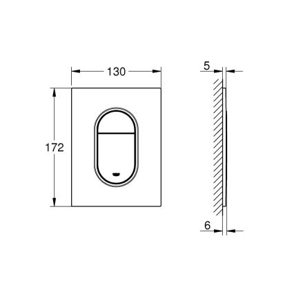 GROHE 37624GN0 - Бутон за смиване ARENA COSMOPOLITAN S 130 × 172 mm, с четкано златно покритие