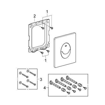 GROHE 38505SH0 - Контролен бутон SKATE AIR 156 × 197 мм бял