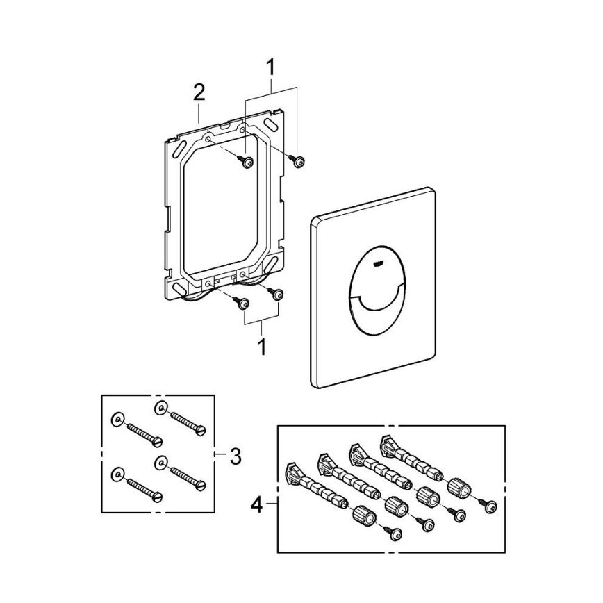 GROHE 38505SH0 - Контролен бутон SKATE AIR 156 × 197 мм бял
