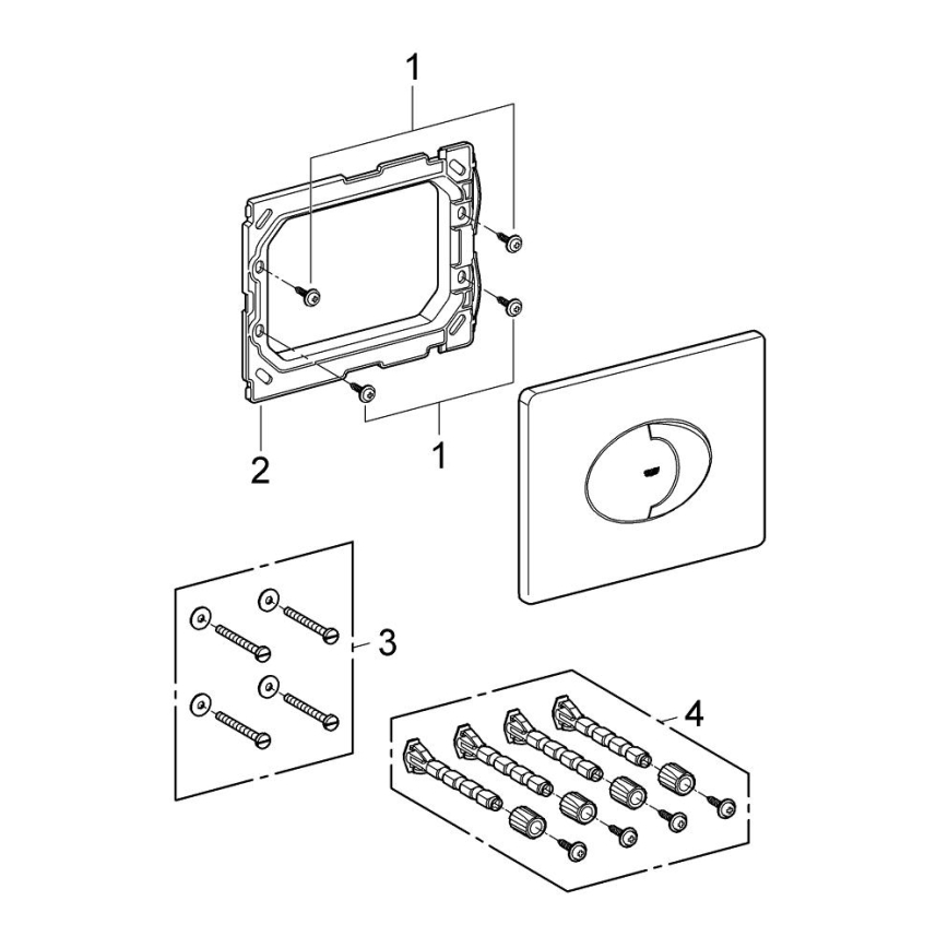 GROHE 38506SH0 - Панел за изплакване SKATE AIR 156 × 197 mm бял