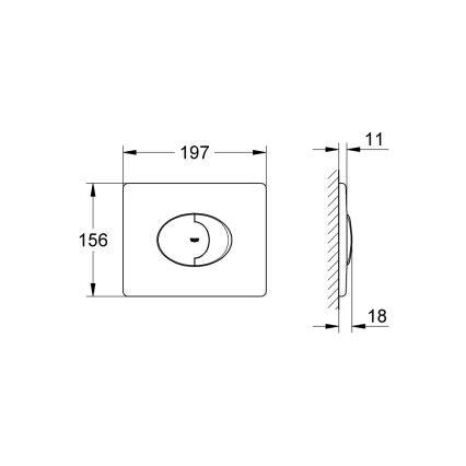 GROHE 38506SH0 - Панел за изплакване SKATE AIR 156 × 197 mm бял