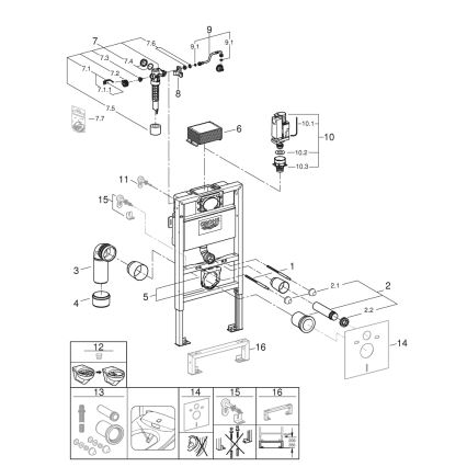 GROHE 38526000 - WC модул RAPID SL 0,82 m бял