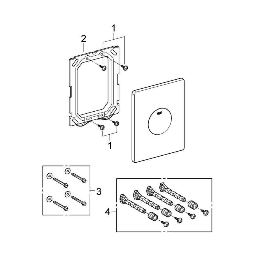 GROHE 38573SH0 - Панел за промиване SKATE 156 × 197 mm бял
