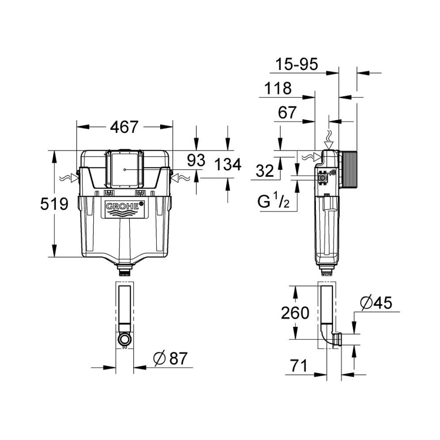 GROHE 38661000 - Тоалетен казан GD 2