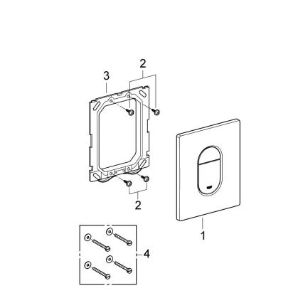 GROHE 38844SH0 - Бутон за управление ARENA COSMOPOLITAN 156 × 197 mm бял