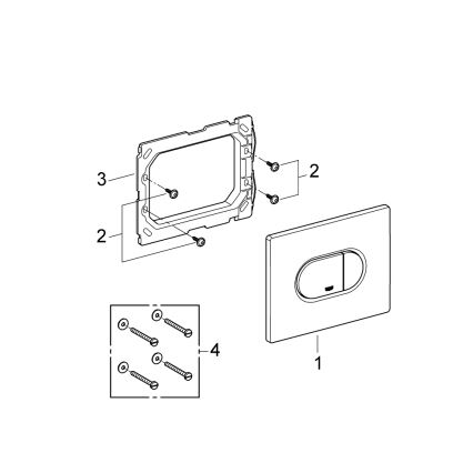GROHE 38858SH0 - Бутон за промиване ARENA COSMOPOLITAN 156 × 197 mm бял