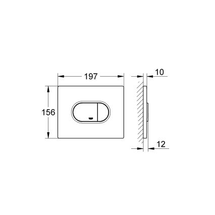 GROHE 38858SH0 - Бутон за промиване ARENA COSMOPOLITAN 156 × 197 mm бял