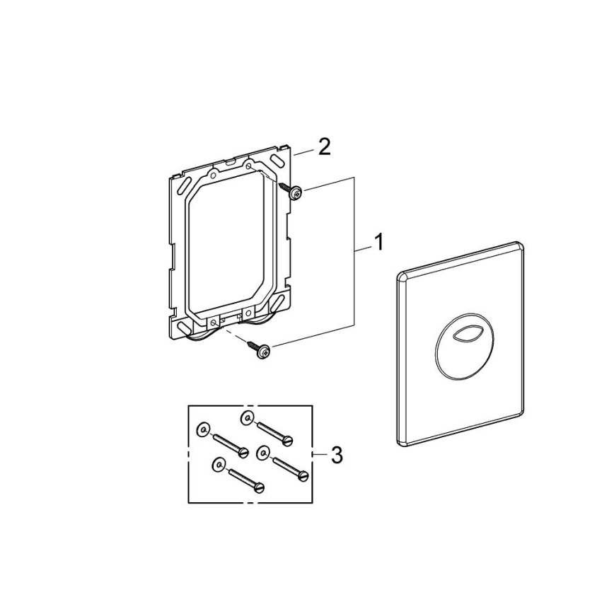 GROHE 38862SH0 - Бутон за управление SKATE 156 × 197 мм бял