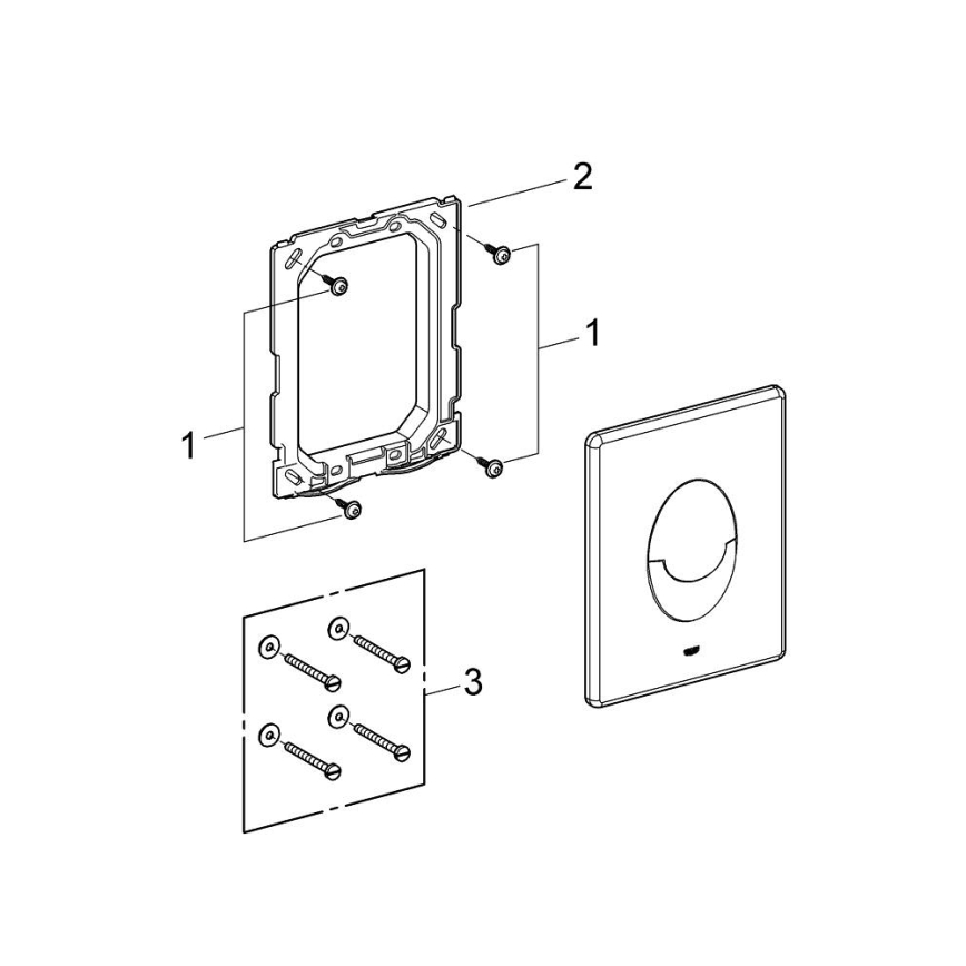 GROHE 38964KF0 - Копче за промиване START 156 × 197 мм фантомно черно