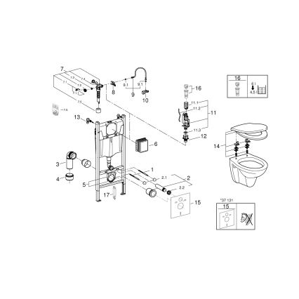 GROHE 39116000 - Комплект 4 в 1 с керамика SOLIDO COMPACT 1,13 м