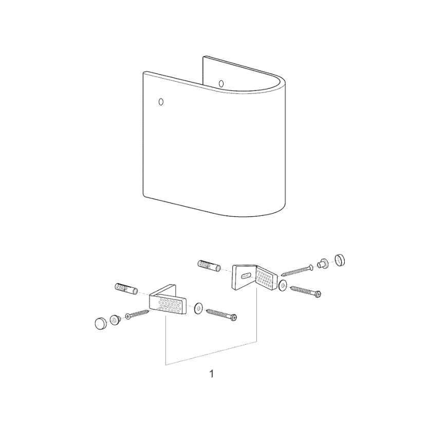 GROHE 39201000 - Полуколона EURO CERAMIC 210 × 300 × 322 mm керамика/бяла