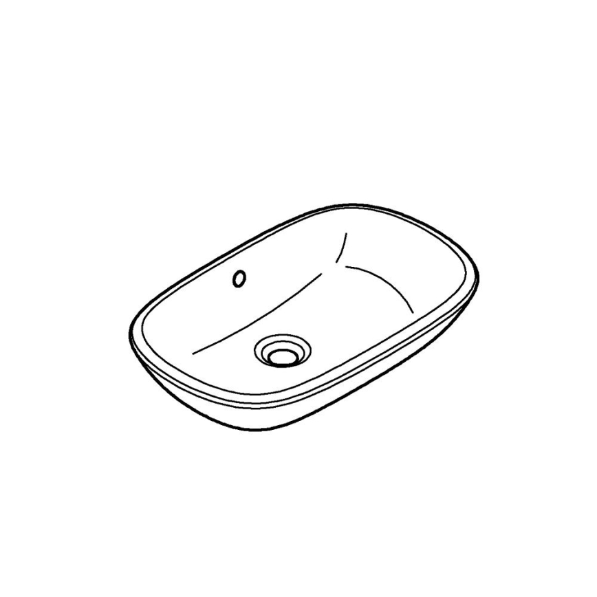 GROHE 39216000 - Умивалник за плот EUROSTYLE 500 × 380 мм, керамика/бял