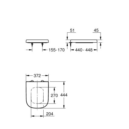 GROHE 39330002 - Тоалетна седалка EURO CERAMIC, Duro бяло