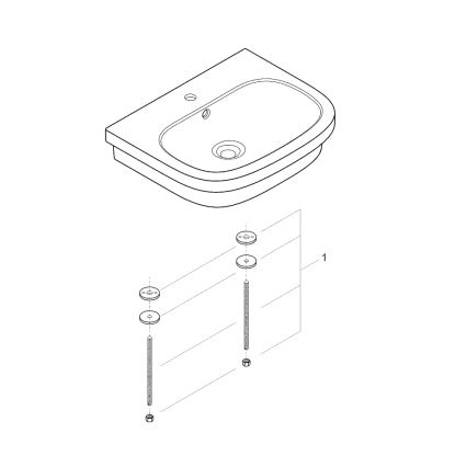 GROHE 39337000 - Умивалник за плот EURO CERAMIC 600 × 480 мм керамика/бял
