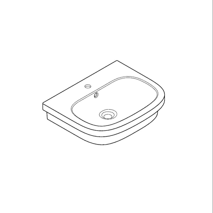 GROHE 39337000 - Умивалник за плот EURO CERAMIC 600 × 480 мм керамика/бял