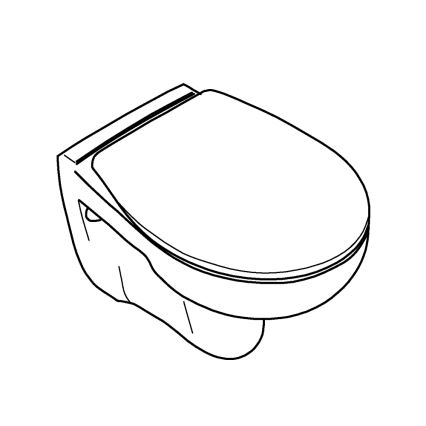 GROHE 39351000 - Подвесна тоалетна чиния BAU CERAMIC 53,1 × 36,8 × 36,3 cm керамика/бяла