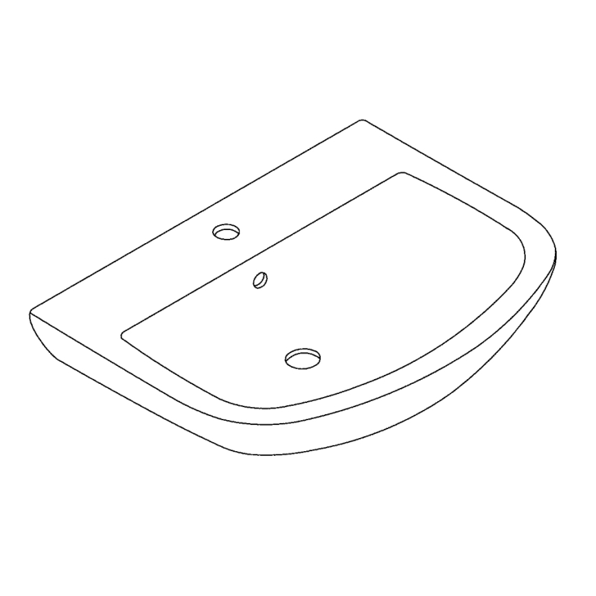 GROHE 39420000 - Мивка за окачване BAU CERAMIC 646 × 468 mm керамика/бяла