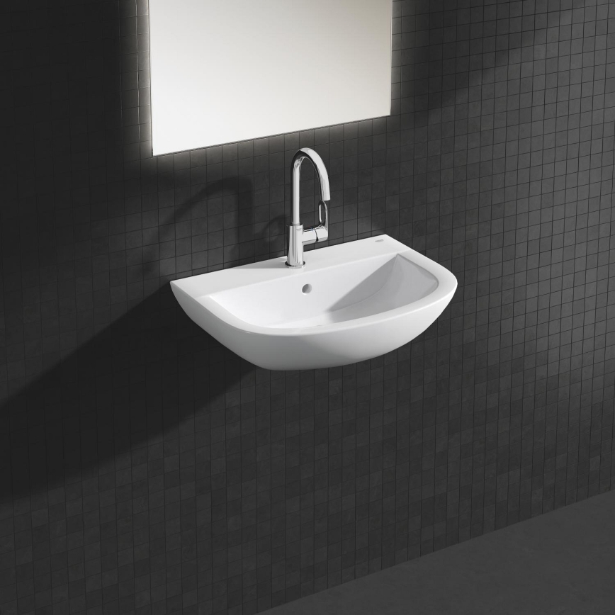 GROHE 39421000 - Стенен умивалник BAU CERAMIC 609 × 442 mm керамика/бял