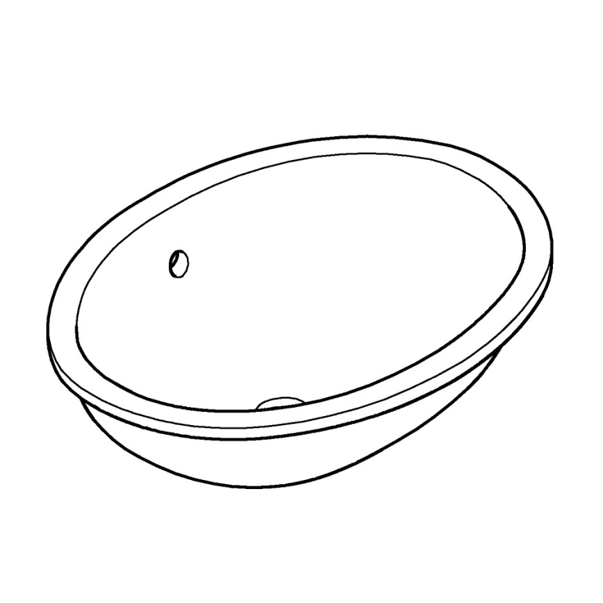 GROHE 39423000 - Мивка за вграждане BAU CERAMIC 560 × 420 mm керамика/бяла