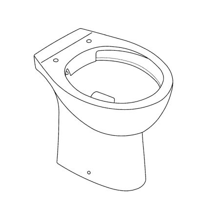 GROHE 39430000 - Стоящо WC BAU CERAMIC 515 x 356 x 406 mm керамика/бяла
