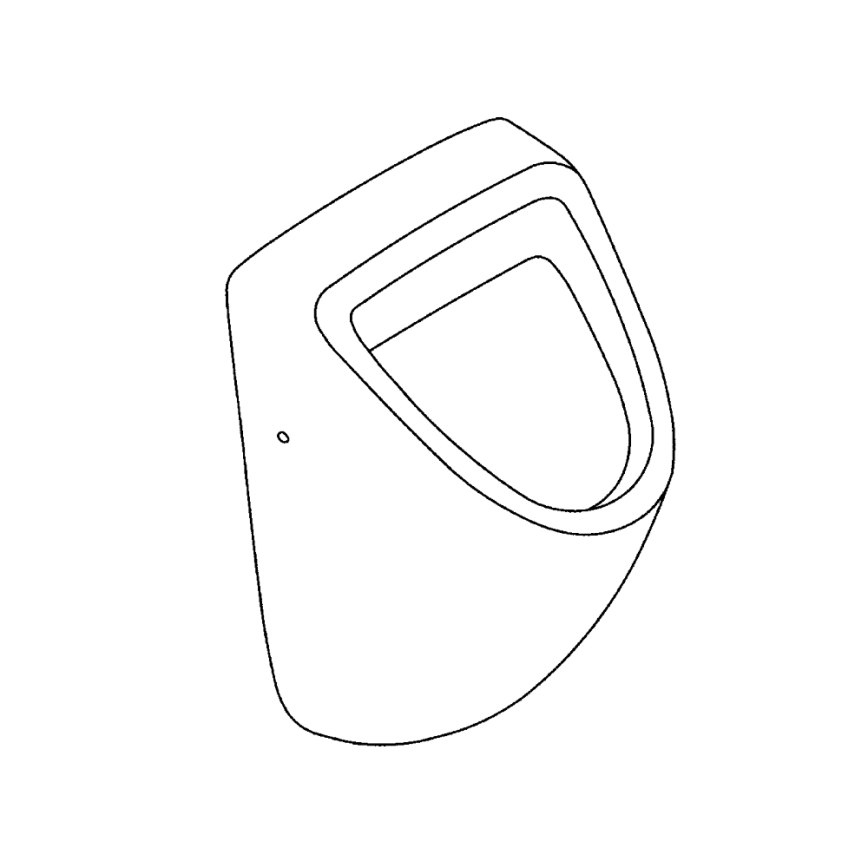 GROHE 39438000 - Писоар BAU CERAMIC 337 × 355 × 552 mm керамика/бяла