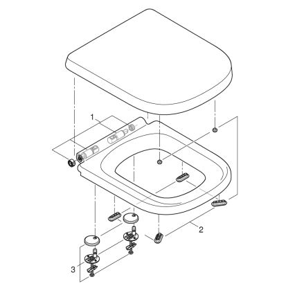 GROHE 39462000 - Тоалетен комплект EURO CERAMIC 67,5 x 37,4 x 77,4 cm керамика/бял
