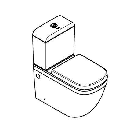 GROHE 39462000 - Тоалетен комплект EURO CERAMIC 67,5 x 37,4 x 77,4 cm керамика/бял