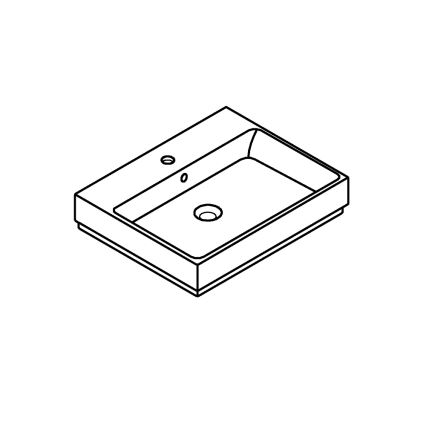 GROHE 3947700H - Мивка CUBE CERAMIC 600 × 490 мм керамична/бяла