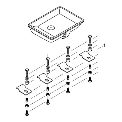 GROHE 3948000H - Мивка CUBE CERAMIC 492 × 370 мм керамика/бяла