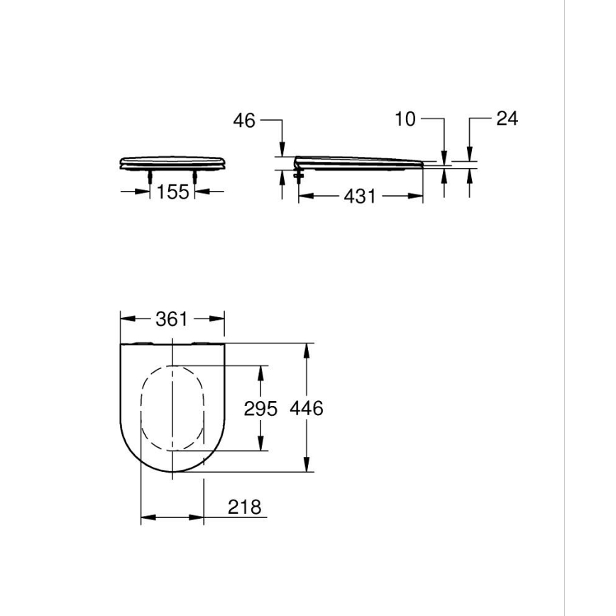 GROHE 39577001 - Тоалетна седалка ESSENCE, бяла Duroplast