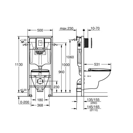 GROHE 39586000 - Комплект 5 в 1 SOLIDO 1,13 м керамика/бяла