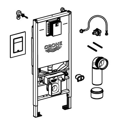GROHE 39603000 - Комплект 3 в 1 за WC RAPID SLX 1,13 м лъскав хром
