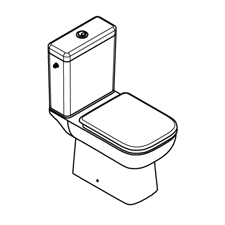 GROHE 39814000 - WC комби комплект START EDGE 825 × 557 × 384 mm керамика/дуро-бяло