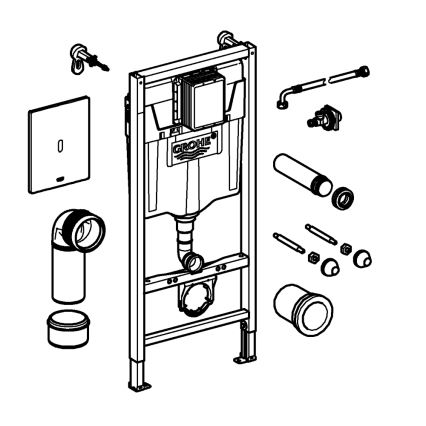 GROHE 39883000 - Предстенна инсталация SOLIDO 1,13 m лъскав хром