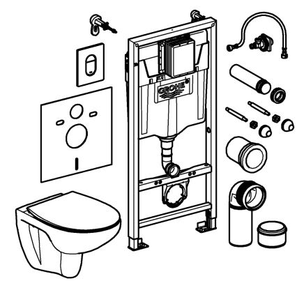 GROHE 39902000 - Тоалетна SOLIDO 230 x 500 x 1130 керамика/бяла