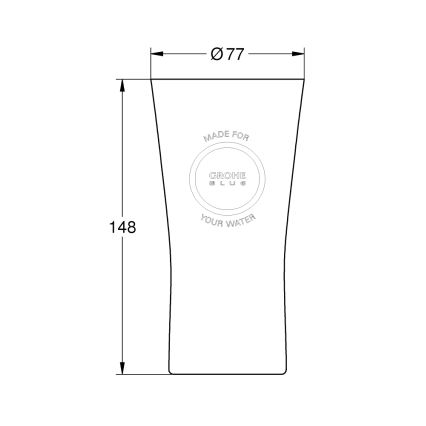 GROHE 40437000 - Комплект от 6 чаши BLUE, 250 мл, кристални/прозрачни