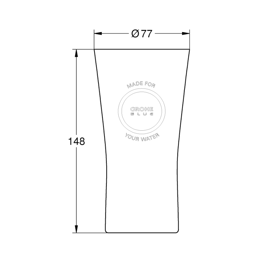GROHE 40437000 - Комплект от 6 чаши BLUE, 250 мл, кристални/прозрачни