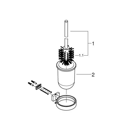GROHE 40513AL1 - Комплект за почистване на тоалетната ESSENTIALS CUBE графит