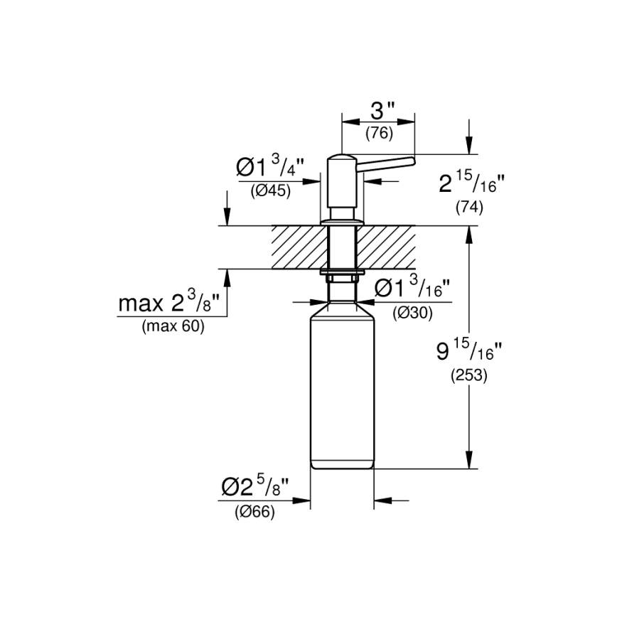 GROHE 40536000 - Дозатор за течен сапун CONTEMPORARY 400 мл, лъскав хром