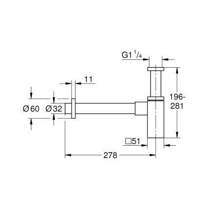 GROHE 40564A00 - Сифон СИФОНИ графит