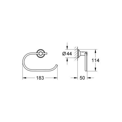 GROHE 40657001 - Държач за тоалетна хартия ESSENTIALS AUTHENTIC лъскав хром
