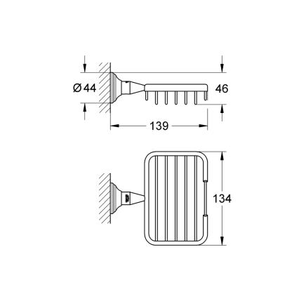 GROHE 40659001 - Ъглова полица ESSENTIALS AUTHENTIC лъскав хром