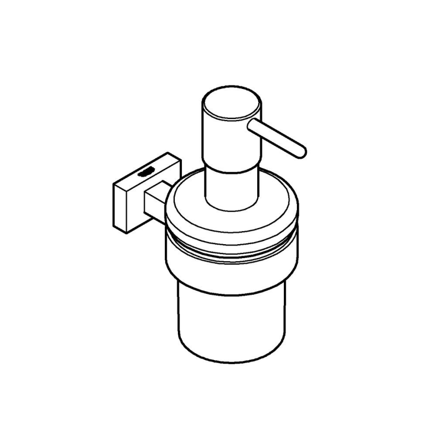 GROHE 40756001 - Дозатор за течен сапун ESSENTIALS CUBE 160 мл лъскав хром