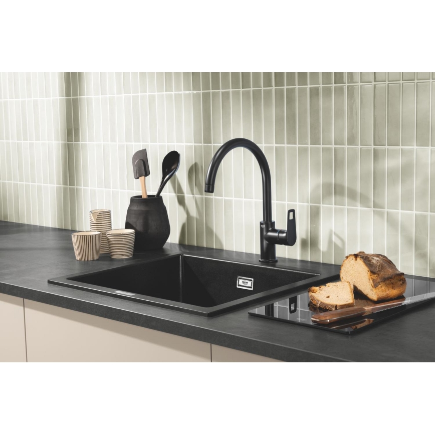 GROHE 40786K00 - Стъклена полица 450 × 240 × 19 mm черна