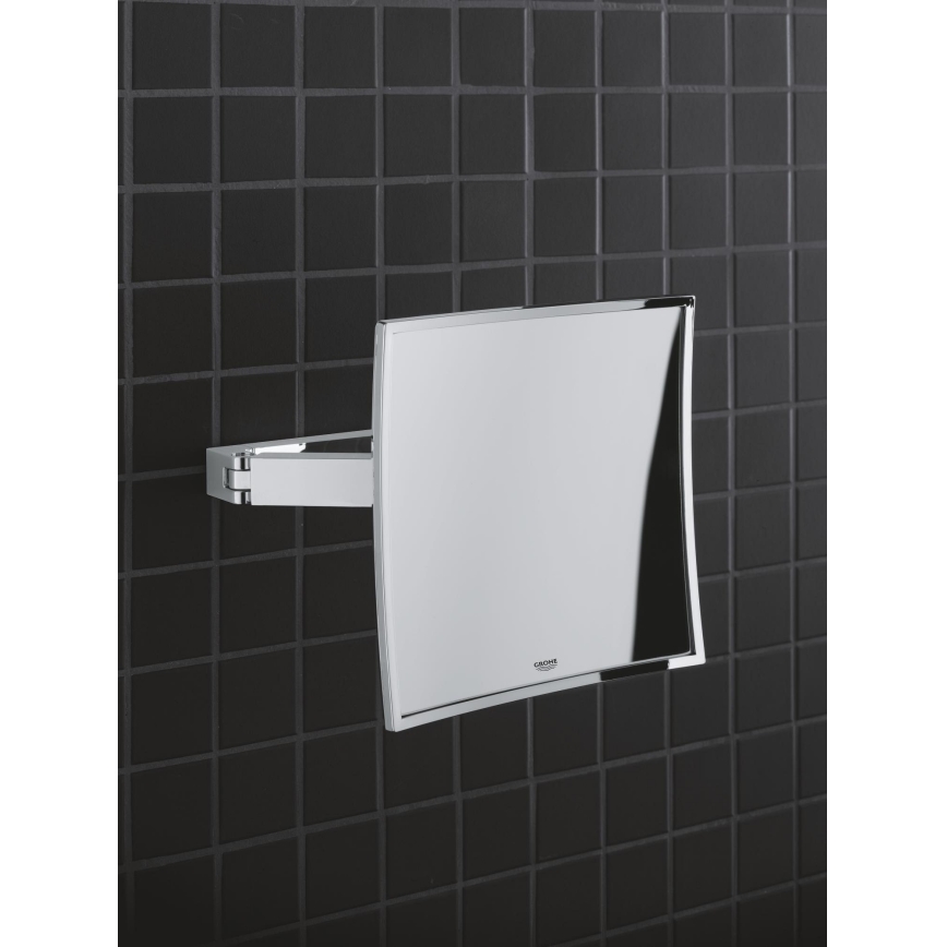 GROHE 40808000 - Козметично огледало SELECTION CUBE 22,3 × 22,3 cm лъскав хром